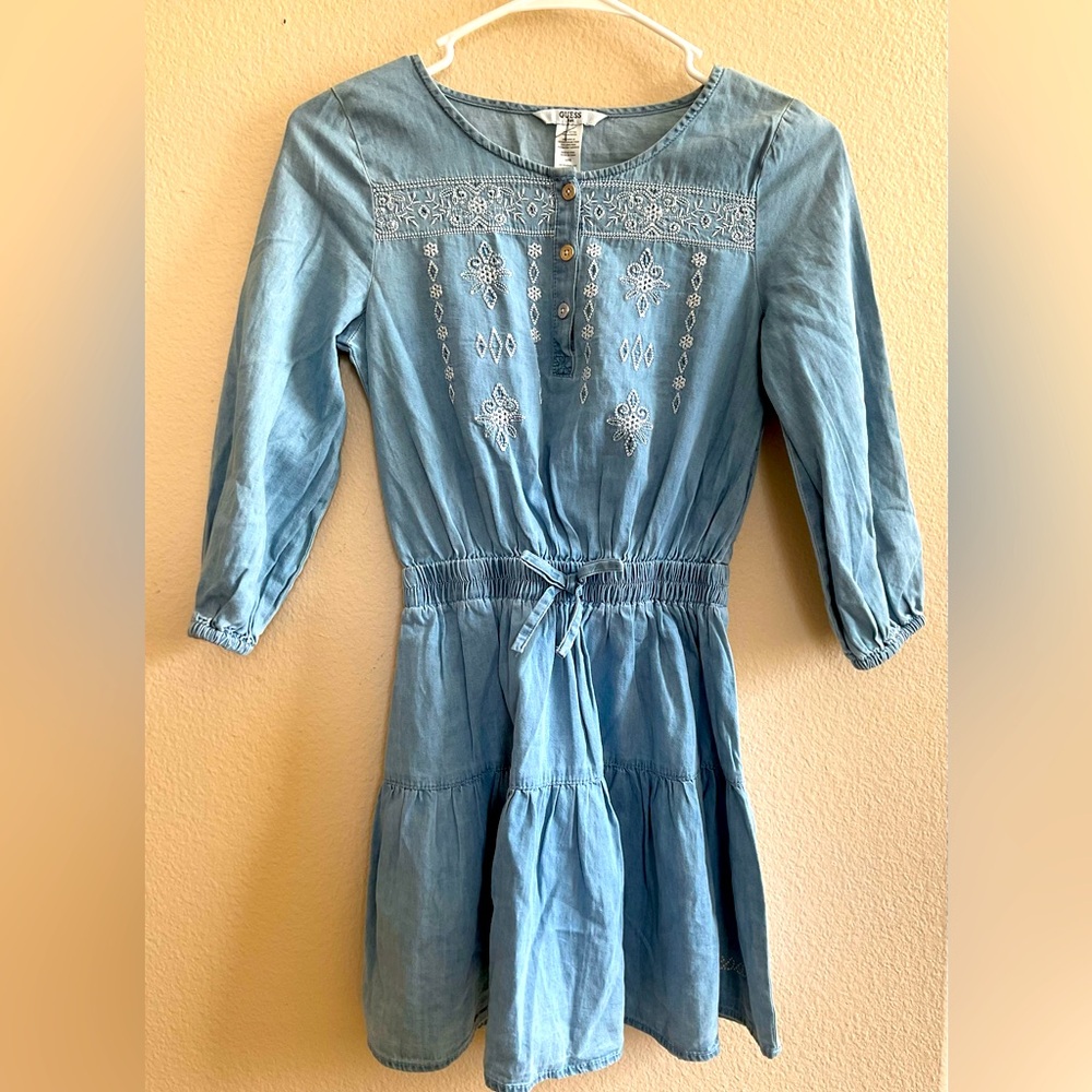 Guess Girls‎ Denim Dress w/ Embroidery size L (14)